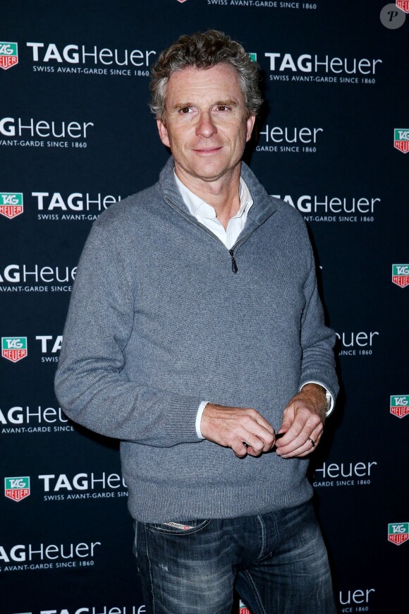 Denis Brogniart lors de la soirée TAG Heuer qui célébrait le 50e anniversaire de son modèle emblématique, la Carrera, au Pavillon Vendôme à Paris, le 6 novembre 2013
