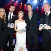 Anastacia, David Beckham, Kylie Minogue, Robin Thicke et Jean-Paul Gaultier au gala "GQ Men of the Year Awards" à Berlin, le 7 novembre 2013.