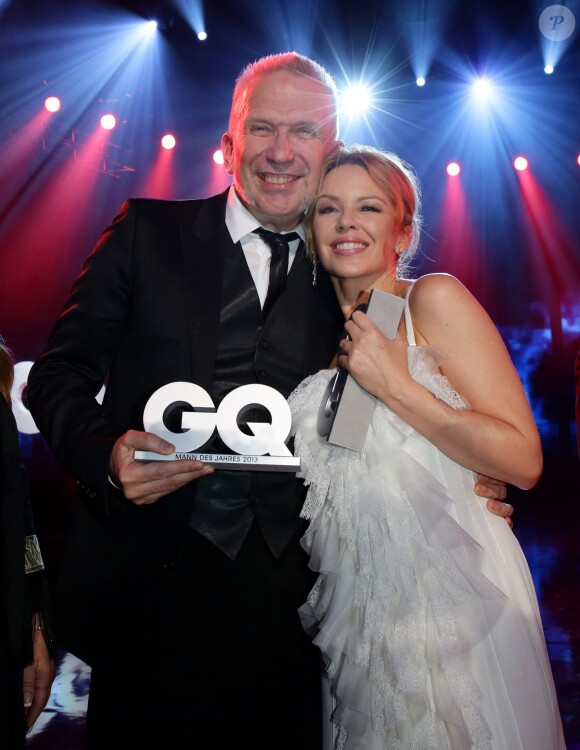 Jean-Paul Gaultier et Kylie Minogue au gala "GQ Men of the Year Awards" à Berlin, le 7 novembre 2013.