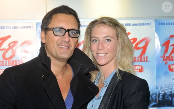 Dany Brillant et sa femme Nathalie lors de la représentation de la nouvelle version en live du spectacle musical, signé par Dove Attia et Albert Cohen, au Palais des Sports a Paris, le 7 Novembre 2013