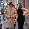 Exclusif - Peter Brant et sa femme top model Stephanie Seymour quittent une boutique Agent provocateur à Milan. Le 22 octobre 2013.