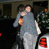 Kris Jenner et son gendre Scott Disick quittent le restaurant Shibuya Sushi à Calabasas après un dîner en tête à tête. Le 8 novembre 2013.