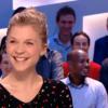 Clémence Poésy et Kev Adams sur le plateau du Grand journal de Canal+. L'humortiste s'est rasé la tête. Lundi 11 novembre 2013.