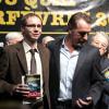 Jean Dujardin lors de la remise du prix polar Quai des Orfèvres 2014 à Hervé Jourdain, capitaine à la Crim', pour son livre Le sang de la trahison, à Paris, le 12 novembre 2013.