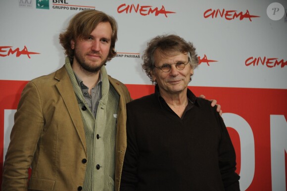 Daniel Pennac, Nicolas Bary au photocall du film Au bonheur des ogres au Festival International du Film de Rome 2013, le 13 novembre.