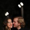 Le réalisateur Nicolas Bary et sa compagne Juliette lors de la première d'Au Bonheur Des Ogres à Rome le 13 novembre 2013.