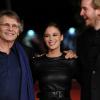 Daniel Pennac, Mélanie Bernier et Nicolas Bary lors de la première d'Au Bonheur Des Ogres à Rome le 13 novembre 2013.