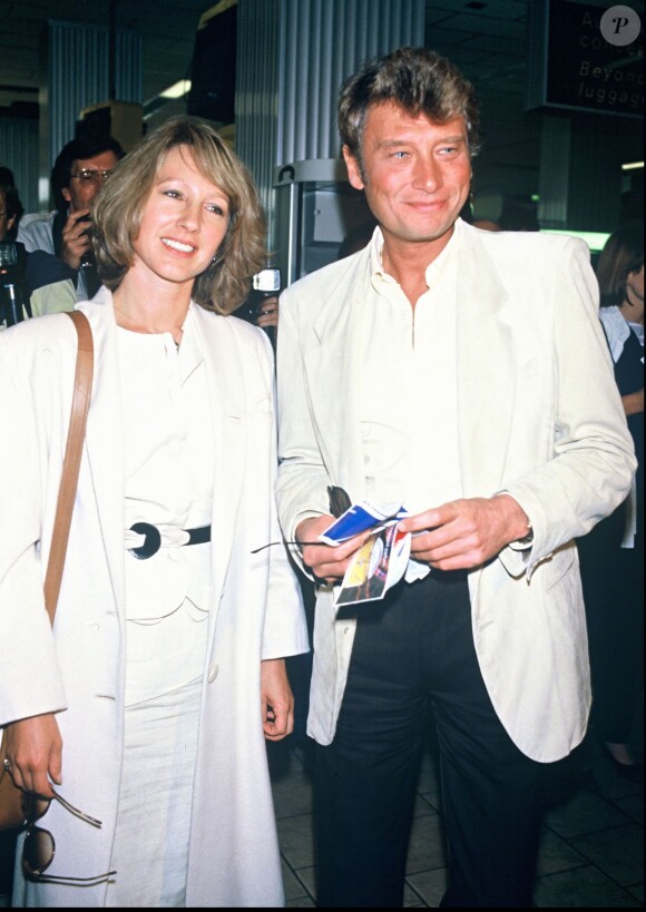Nathalie Baye et Johnny Hallyday à Cannes le 20 mai 1984.