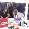 Exclu : Johnny Hallyday et Nathalie Baye dans la loge du POB de Bercy après le concert du 15 juin 2013.