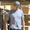 Exclusif - Josh Duhamel est allé voir les travaux dans sa nouvelle maison en construction à Brentwood. Le 14 novembre 2013.