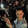 The singer Katy Perry gives autographes to her fans after a visit at a local radio station in Cologne, Germany on November 15, 2013. Photo by Henning Kaiser/DPA/ABACAPRESS.COM16/11/2013 - Cologne
