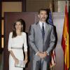 Le prince Felipe et la princesse Letizia d'Espagne ont reçu les clés de la ville de Miami lors d'une cérémonie, à Miami, le 18 Novembre 2013.