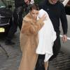 Kim Kardashian et sa fille North dans le quartier de SoHo à New York. Le 19 novembre 2013.