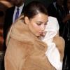Kim Kardashian et sa fille North dans le quartier de SoHo. New York, le 19 novembre 2013.