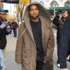Kanye West à New York, quelques heures avant son concert au Barclays Center. Le 19 novembre 2013.