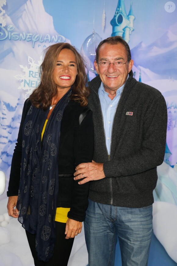 Jean-Pierre Pernaut et Nathalie Marquay découvrent le Noël Enchanté de Disneyland Paris, le 9 novembre 2013.