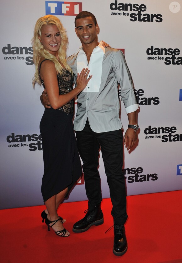 Katrina Patchett et Brahim Zaibat, photographiés lors de la présentation du casting de la saison 4 de Danse avec les stars à Paris, sont arrivés en finale de la compétition.