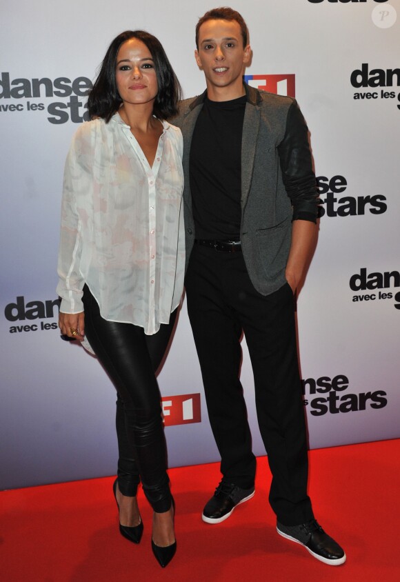 Alizée et Grégoire Lyonnet, photographiés lors de la présentation du casting de la saison 4 de Danse avec les stars à Paris, ont remporté la compétition au cours d'une finale haletante.