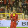 Le chanteur Stromae lors du match entre les "Diables Rouges", l'équipe nationale belge de football et l'équipe du Pays de Galles, le 15 octobre 2013.