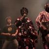 Bertrant Cantat avec Amadou et Mariam sur la scène du festival de Langon, le 29 juillet 2012.