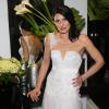 Exclusif - Sylvie Ortega Munos, femme de Ludovic Chancel au défilé de la maison de couture Anahid Sinsek, le 28 novembre 2013 à l'hôtel Renaissance Paris Arc de Triomphe.