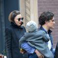 Miranda Kerr et Orlando Bloom réunis pour leur fils Flynn à New York, le 30 novembre 2013.