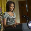 Michelle Obama lors de la présentation des décorations de Noël de la Maison Blanche. Washington, le 4 décembre 2013.
