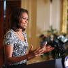 Michelle Obama lors de la présentation des décorations de Noël de la Maison Blanche. Washington, le 4 décembre 2013.