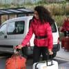 Exclusif - Miss Orleanais, Flora Coquerel, au depart de Paris (aéroport de Roissy), à destination du Sri Lanka, le 15 novembre 2013.