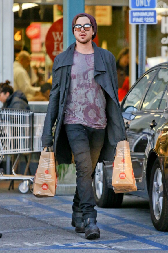 Lea Michele a fait quelques courses chez Whole Foods avec Adam Lambert, à West Hollywood, Los Angeles, le 7 décembre 2013.