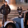 Jamie Dornan et Dakota Johnson sur le tournage de Fifty Shades Of Grey à Vancouver, le 9 décembre 2013, avec la réalisatrice Sam Taylor-Johnson.