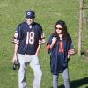 Exclusif - Mila Kunis et son petit ami Ashton Kutcher dans un parc à Los Angeles, le 1er décembre 2013.