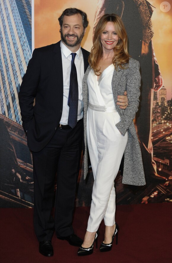 Judd Apatow et Leslie Mann à la première de Légendes vivantes à Londres le 11 décembre 2013.