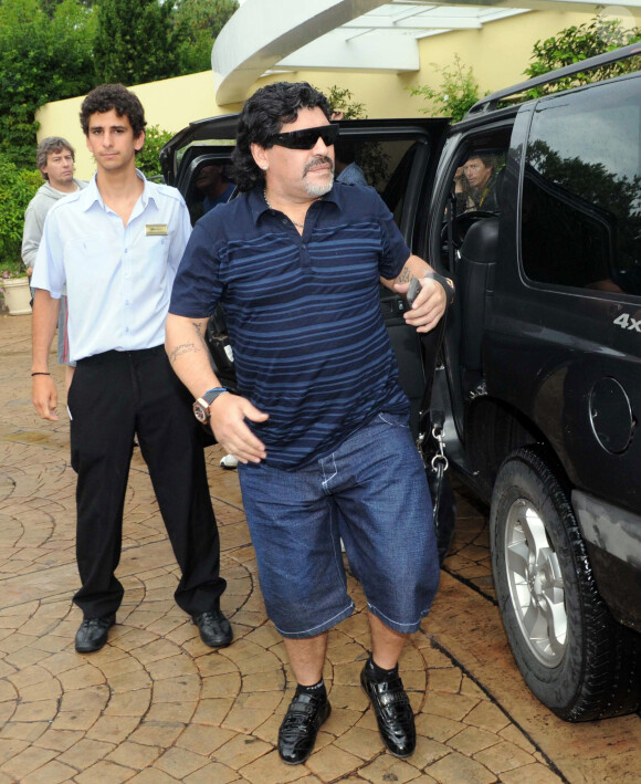Diego Maradona à Punta del Este, le 8 janvier 2011