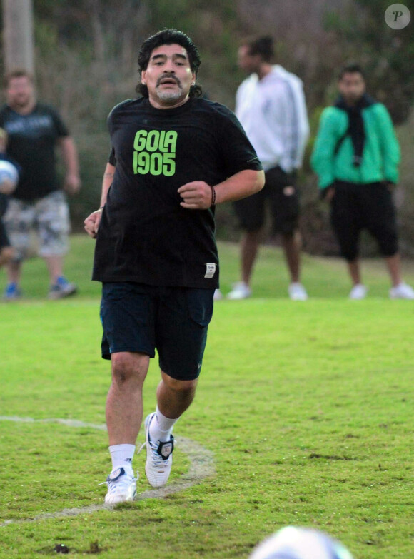 Diego Maradona à Punta del Este, le 8 janvier 2011