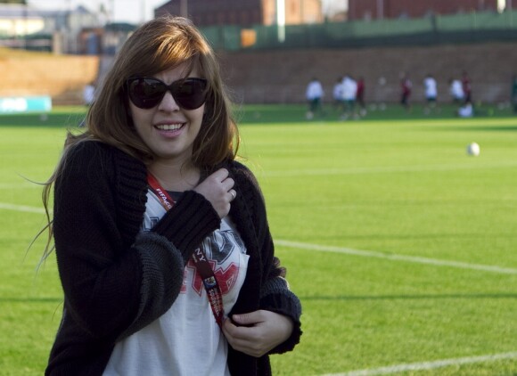 Dalma, la fille de Diego Armando Maradona, au Sturrock Park Stadium de Johannesburg, le 8 juin 2010