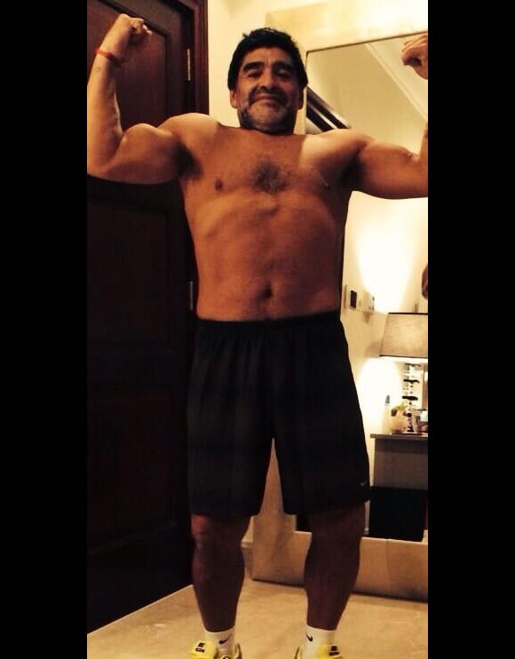 Diego Maradona transformé, photo publiée sur le compte Twitter de sa fille Dalma, le 9 décembre 2013