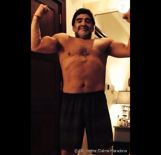 Diego Maradona transformé, photo publiée sur le compte Twitter de sa fille Dalma, le 9 décembre 2013