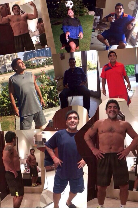 Diego Maradona transformé, photo publiée sur le compte Twitter de sa fille Dalma, le 9 décembre 2013