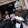 Zlatan Ibrahimovic après le déjeuner du président qui se tenait au restaurant La Société à Paris, le 12 décembre 2013, et qui réunissait tous les joueurs du PSG et le staff professionnel