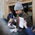  Zlatan Ibrahimovic après le déjeuner du président qui se tenait au restaurant La Société à Paris, le 12 décembre 2013, et qui réunissait tous les joueurs du PSG et le staff professionnel 