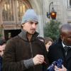 Zlatan Ibrahimovic après le déjeuner du président qui se tenait au restaurant La Société à Paris, le 12 décembre 2013, et qui réunissait tous les joueurs du PSG et le staff professionnel