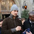 Zlatan Ibrahimovic après le déjeuner du président qui se tenait au restaurant La Société à Paris, le 12 décembre 2013, et qui réunissait tous les joueurs du PSG et le staff professionnel 