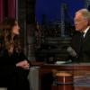 Julia Roberts avec David Letterman dans son Late Show, le 12 décembre 2013.