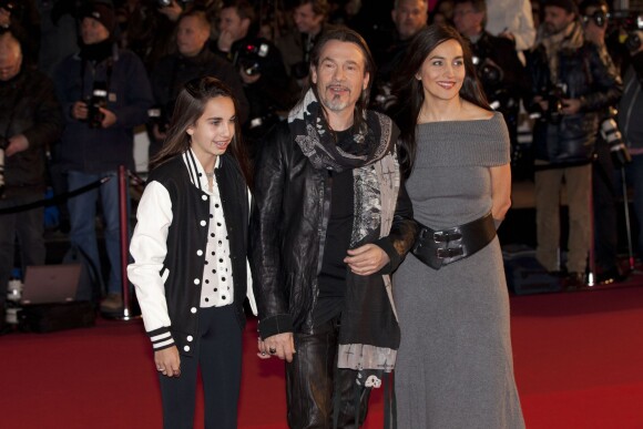 Florent Pagny, sa femme Azucena et leur fille Aël - 15e édition des NRJ Music Awards à Cannes, le 14 décembre 2013.