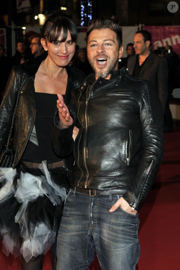 Christophe Mae et sa femme Nadège - 15e édition des NRJ Music Awards au Palais des Festivals à Cannes le 14 décembre 2013.
