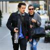 Miranda Kerr et Orlando Bloom quittent un cabinet médical dans l'Upper West Side à New York. Le 13 décembre 2013.