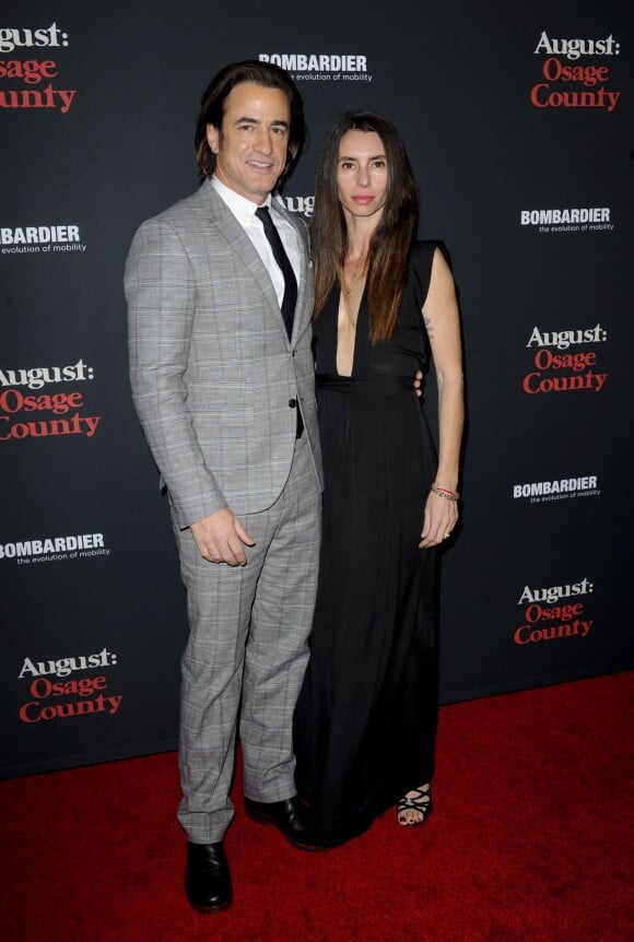 Dermot Mulroney, Tharita Catulle à la première du film Un été à Osage County à Los Angeles, le 16 décembre 2013.