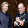 La princesse Charlene et le prince Albert de Monaco lors de la fête nationale en principauté le 19 novembre 2013