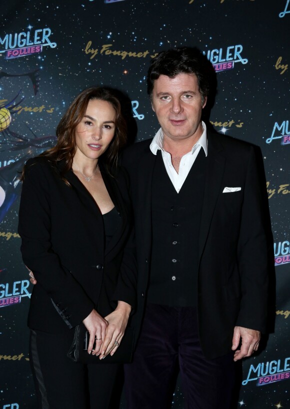 Vanessa Demouy et son mari Philippe Lellouche à la générale du spectacle de Thierry Mugler au Comedia, Mugler Follies, à Paris, le 18 décembre 2013.